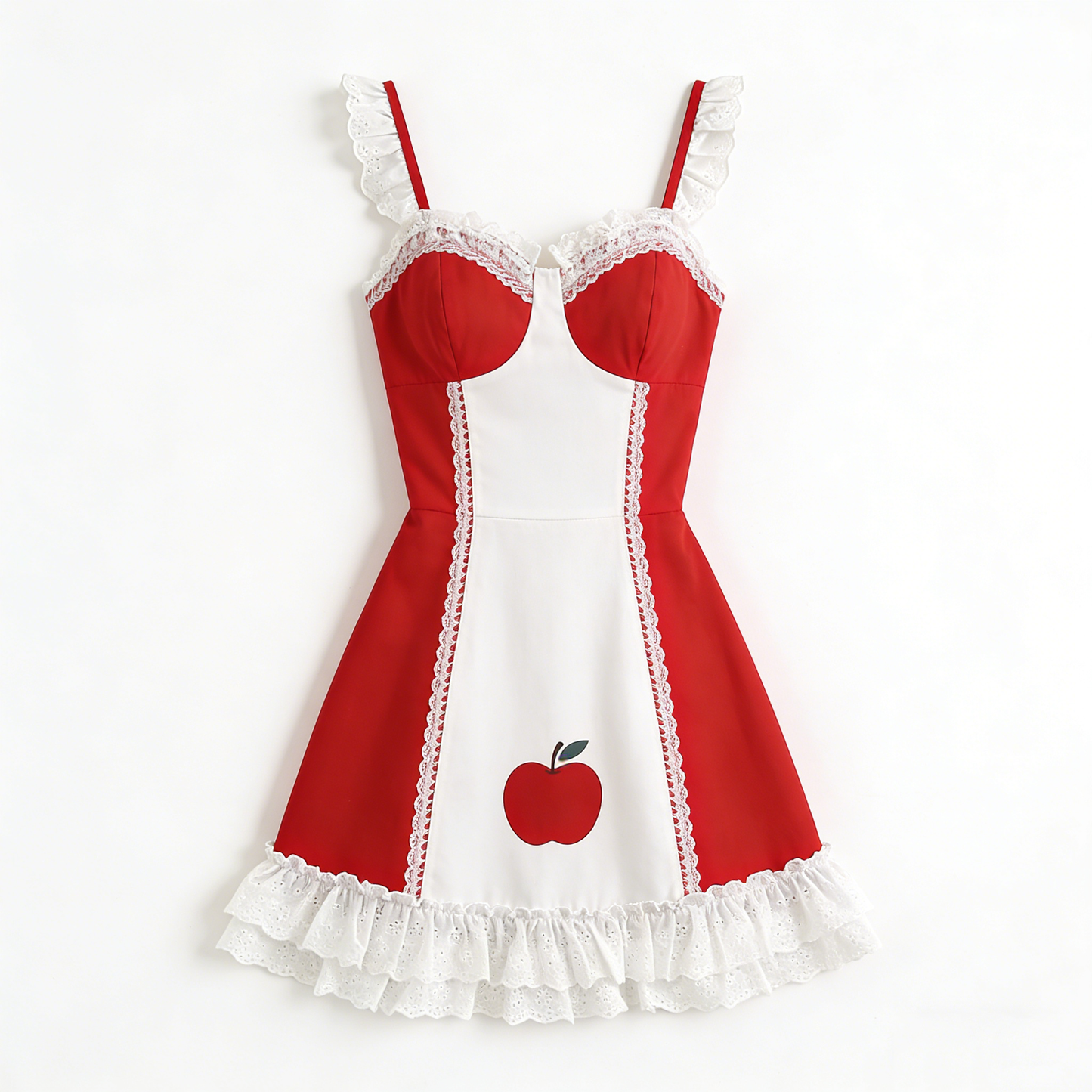 Red Apple Apron Lolita Dress