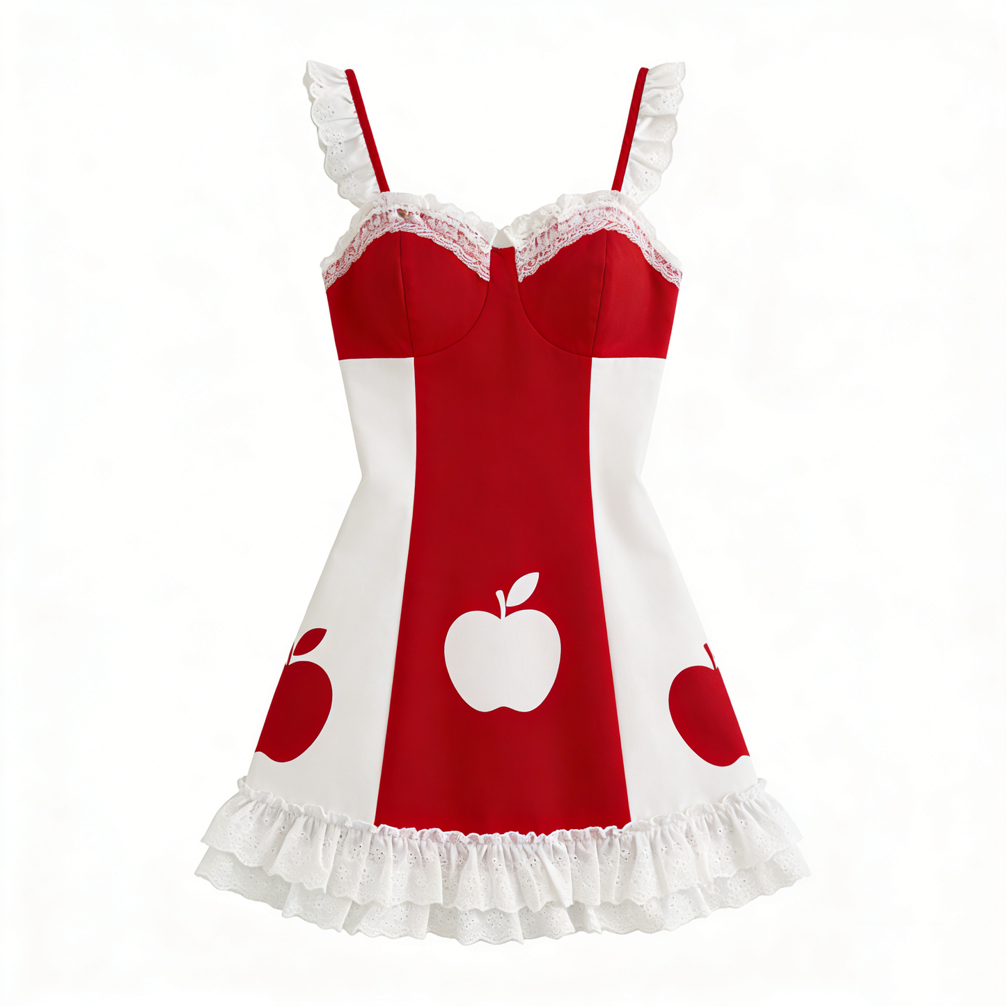 Red Apple Stripe Lolita Dress