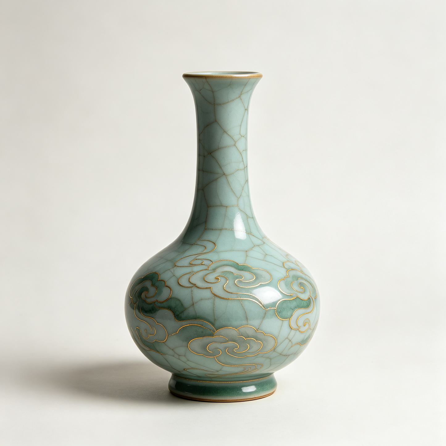 Celadon Crackle Glaze Porcelain Vase