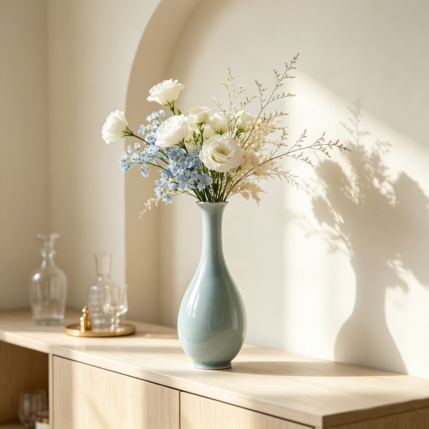 Celadon Pear-Shaped Porcelain Vase