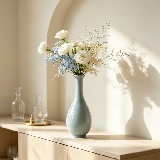 Celadon Pear-Shaped Porcelain Vase