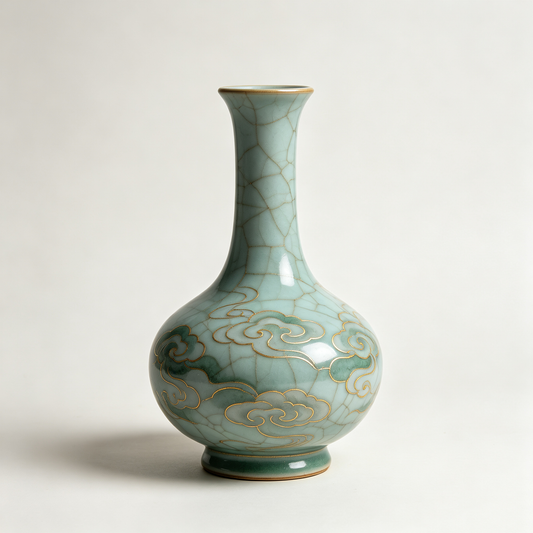 Celadon Crackle Glaze Porcelain Vase