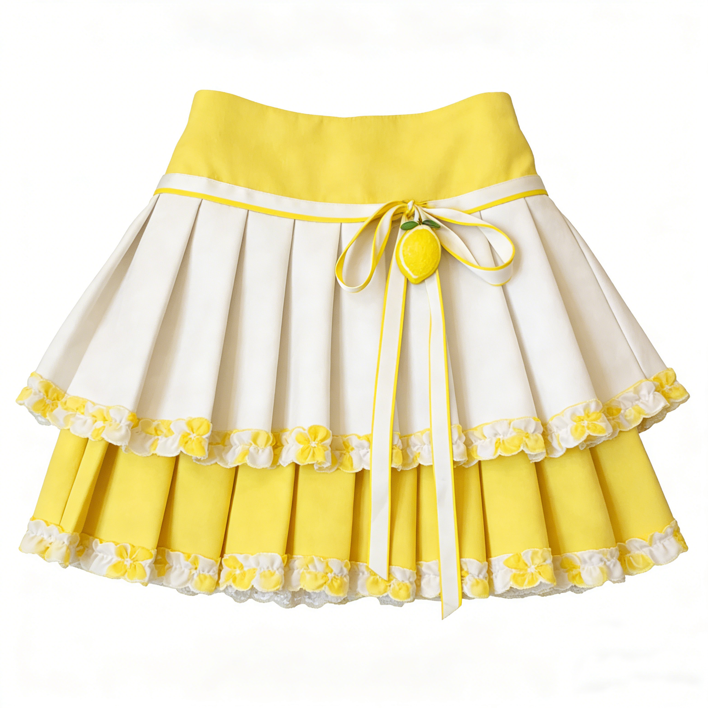Yellow Lemon Double Layer Skirt