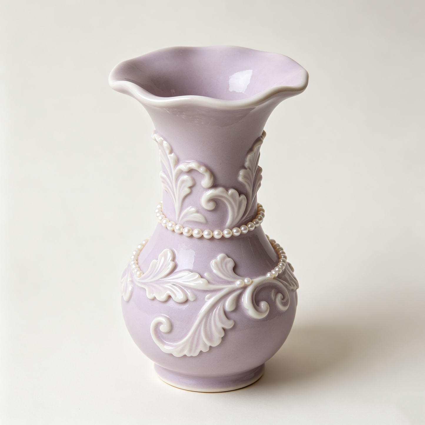 Lavender Pearl Ceramic Vase